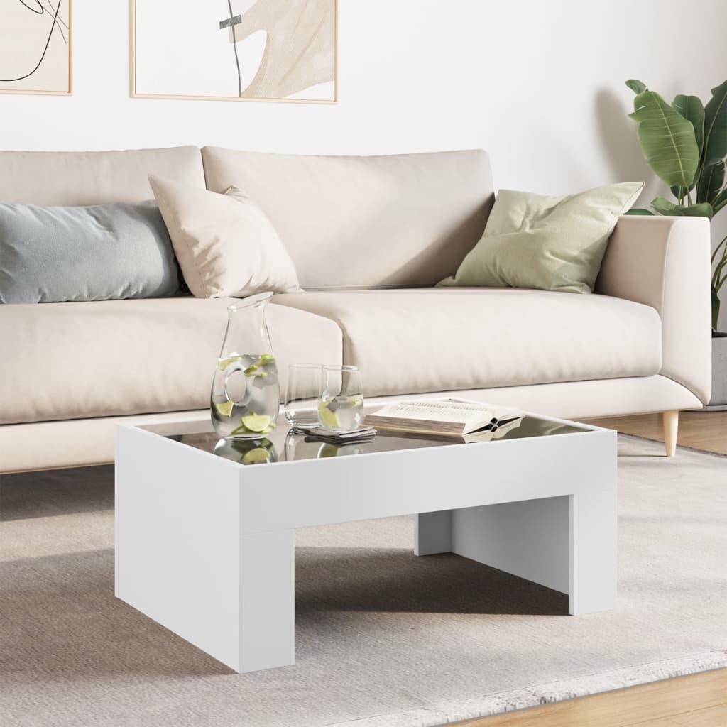 Table basse avec Infinity LED blanc 70x50x30 cm