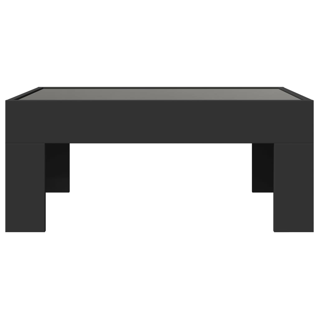 Table basse avec Infinity LED noir 70x50x30 cm
