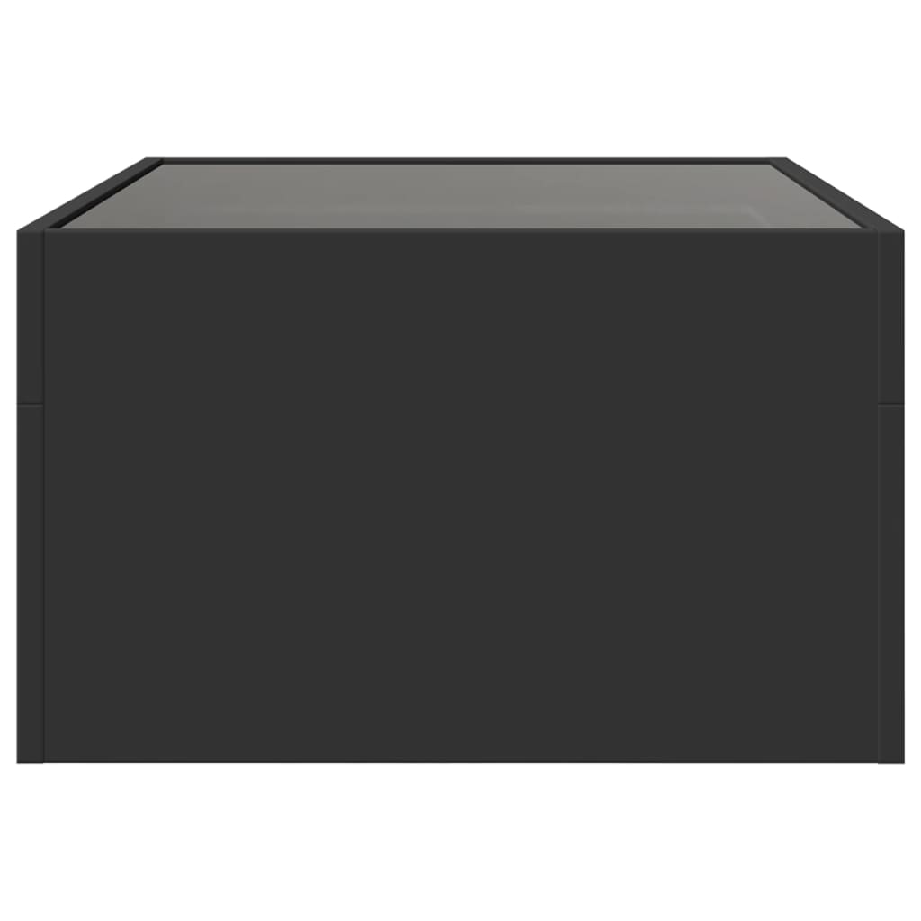 Table basse avec Infinity LED noir 70x50x30 cm