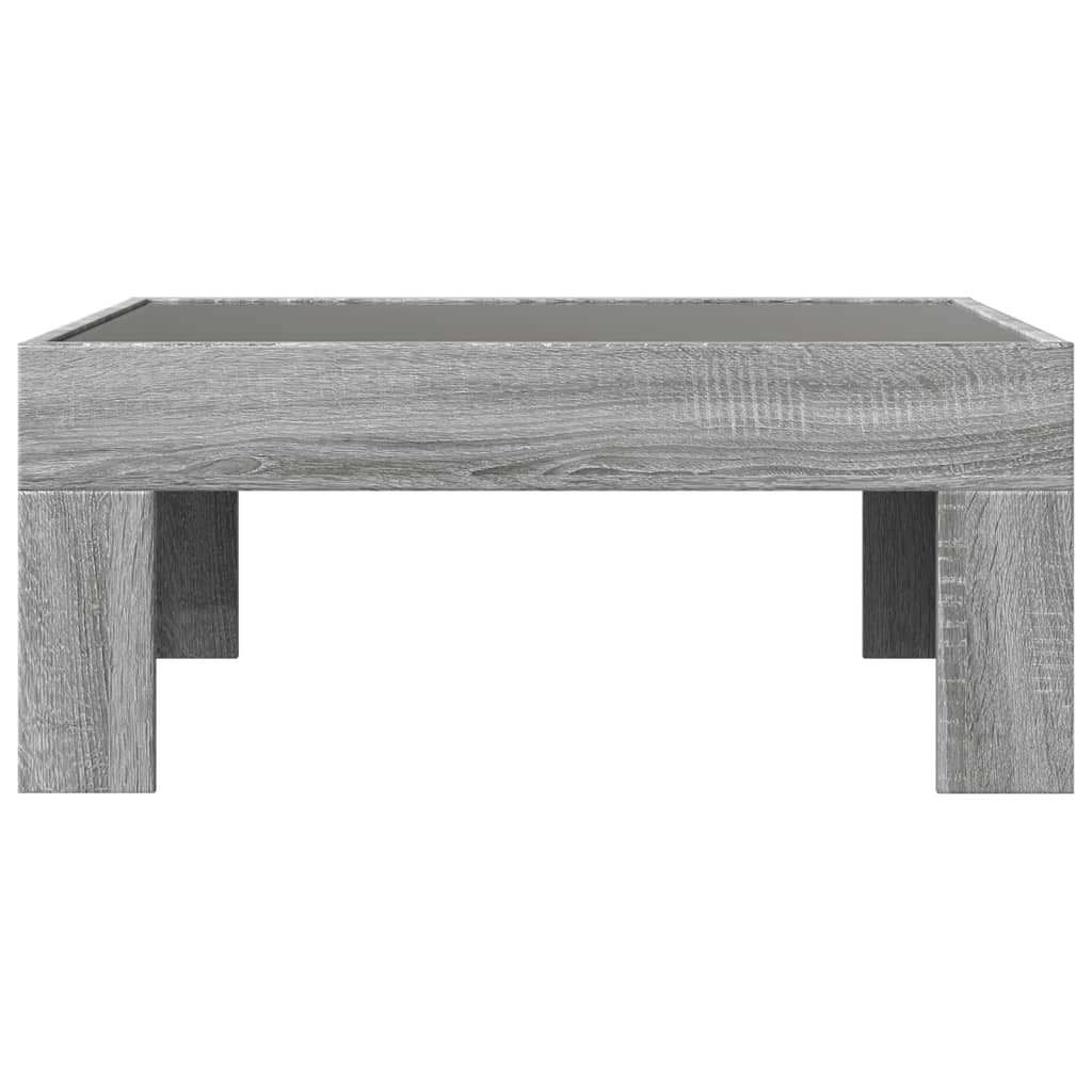 Table basse avec Infinity LED Gris Sonoma 70x50x30 cm