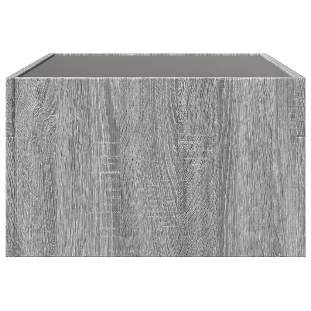 Table basse avec Infinity LED Gris Sonoma 70x50x30 cm