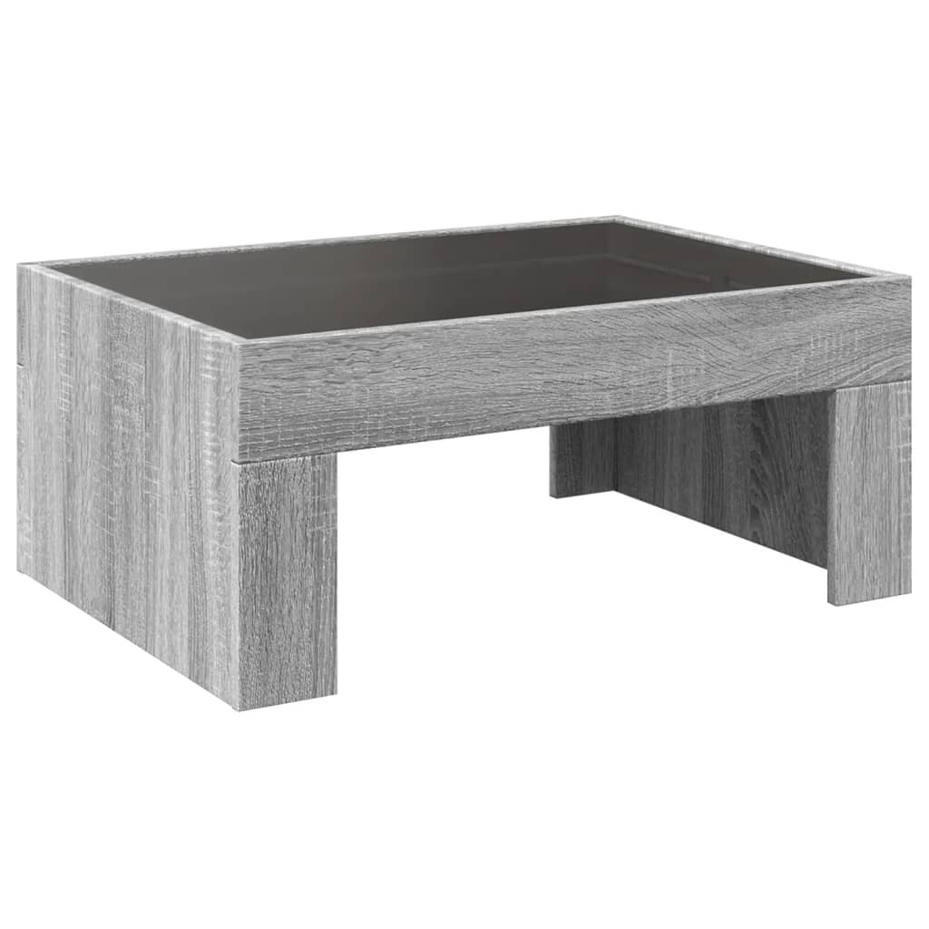 Table basse avec Infinity LED Gris Sonoma 70x50x30 cm