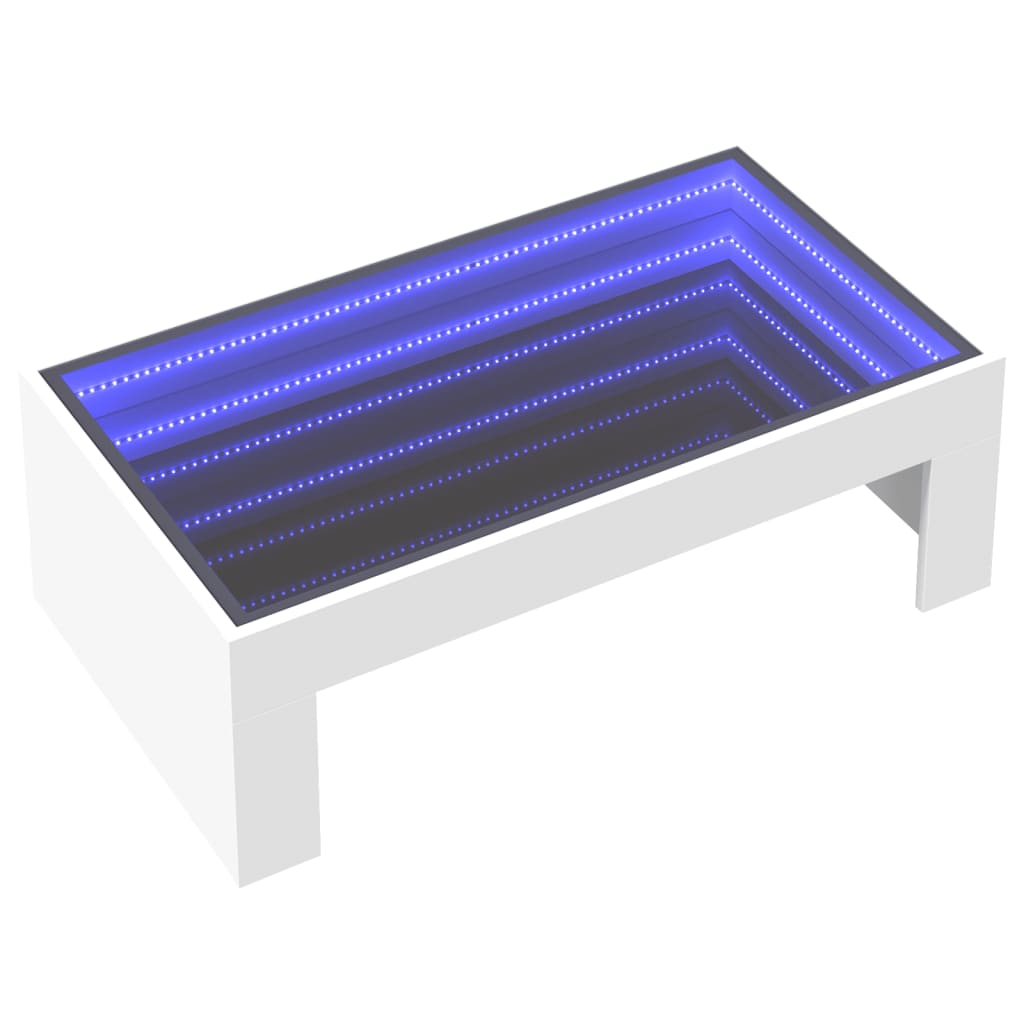 Table basse avec Infinity LED blanc 90x50x30 cm