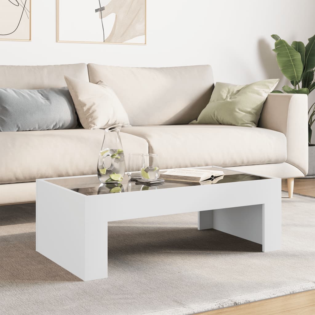 Table basse avec Infinity LED blanc 90x50x30 cm