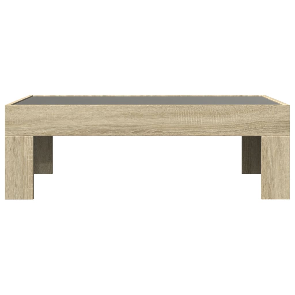 Table basse avec Infinity LED chêne Sonoma 90x50x30 cm