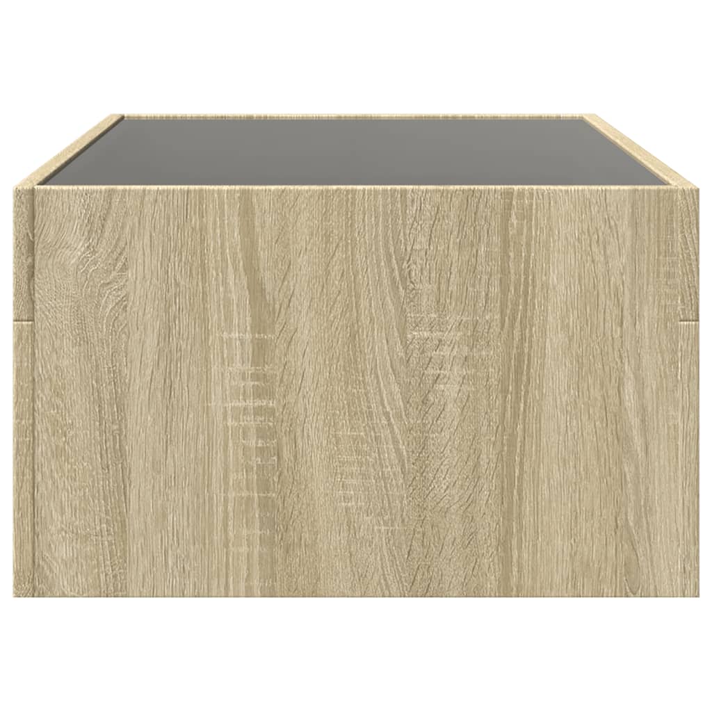 Table basse avec Infinity LED chêne Sonoma 90x50x30 cm