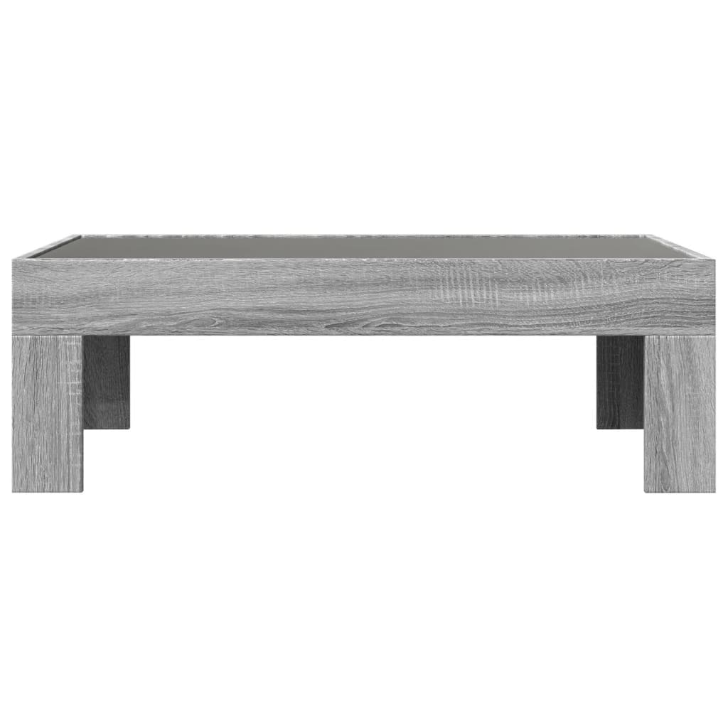 Table basse avec Infinity LED Gris Sonoma 90x50x30 cm