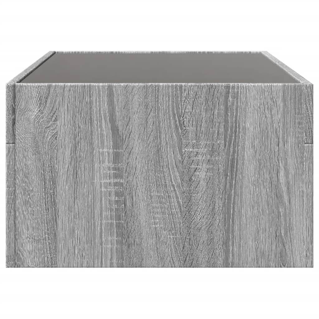 Table basse avec Infinity LED Gris Sonoma 90x50x30 cm