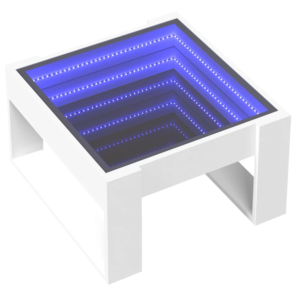 Table basse avec Infinity LED blanc 50x53x30 cm