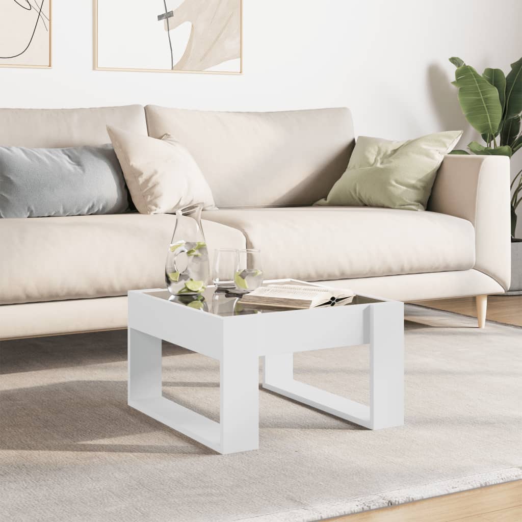 Table basse avec Infinity LED blanc 50x53x30 cm