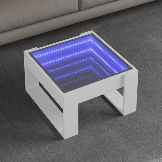 Table basse avec Infinity LED blanc 50x53x30 cm