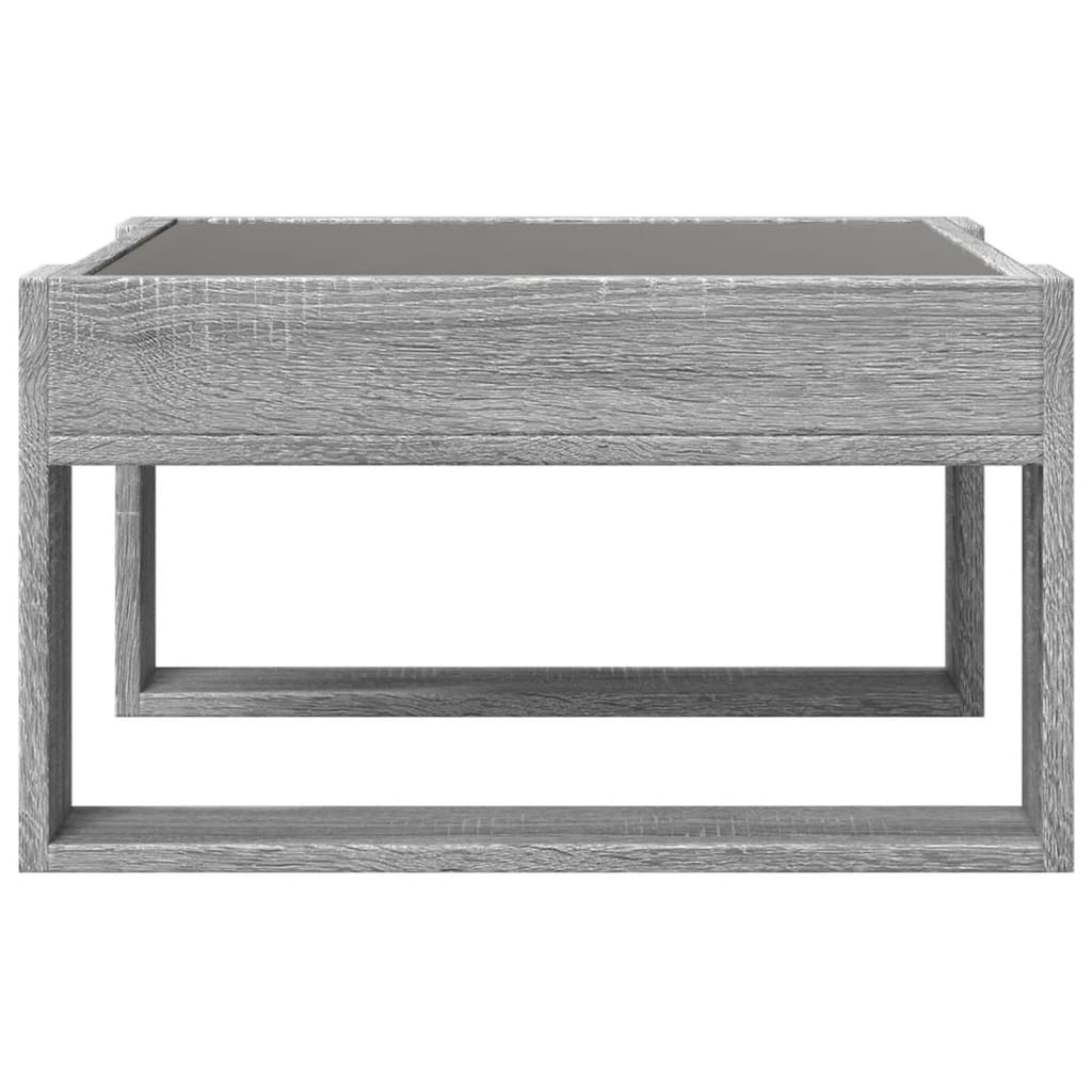 Table basse avec Infinity LED Gris Sonoma 50x53x30 cm