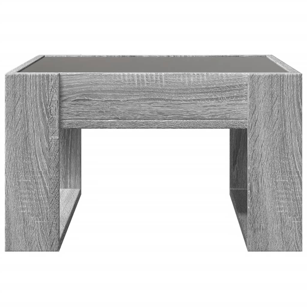 Table basse avec Infinity LED Gris Sonoma 50x53x30 cm