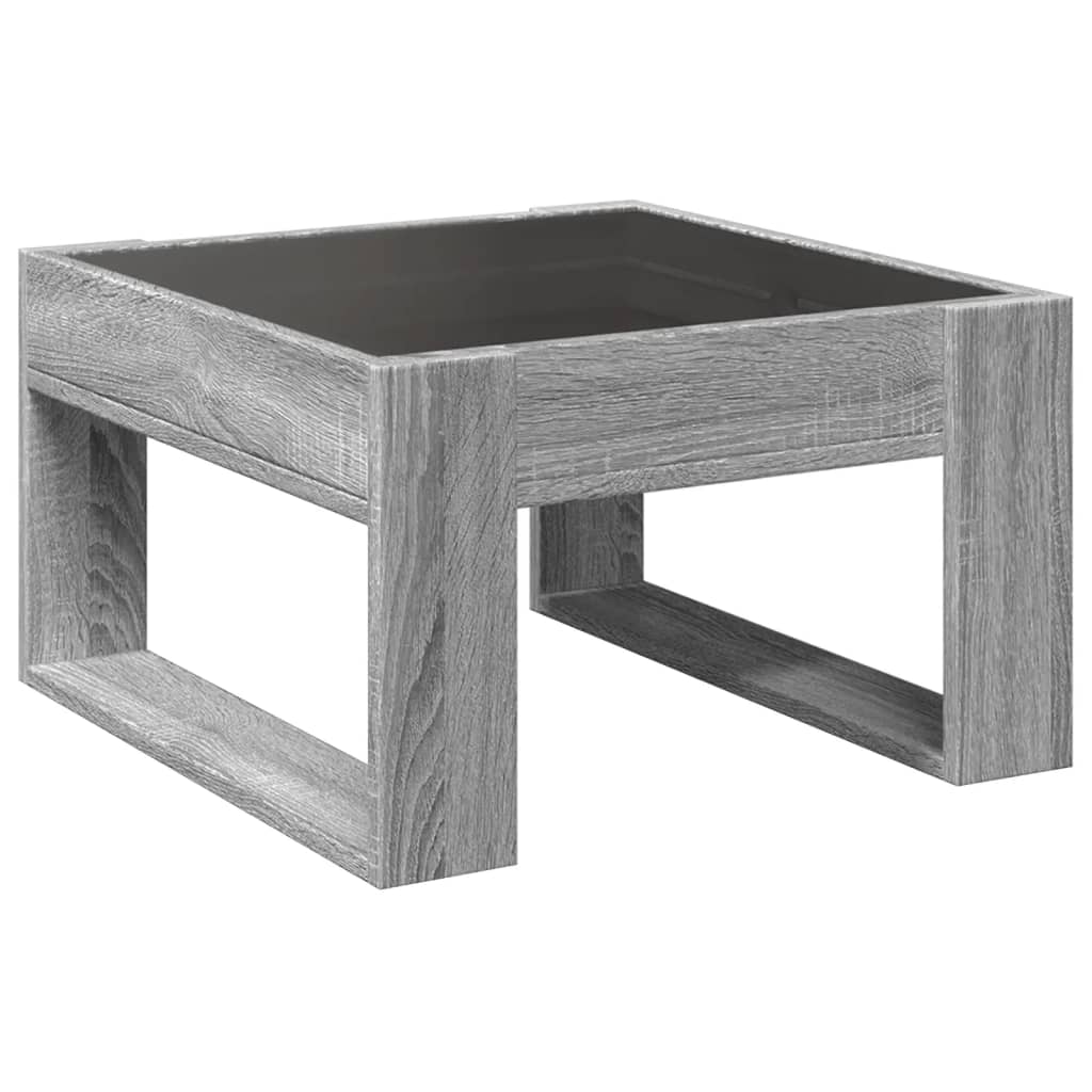 Table basse avec Infinity LED Gris Sonoma 50x53x30 cm