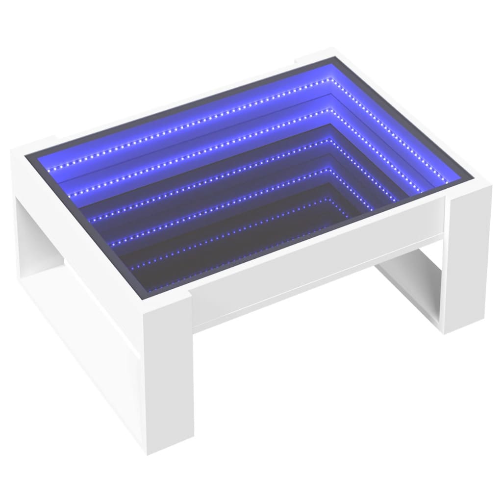Table basse avec Infinity LED blanc 70x53x30 cm