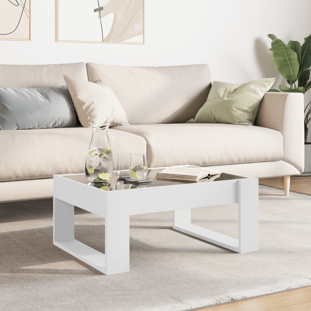 Table basse avec Infinity LED blanc 70x53x30 cm