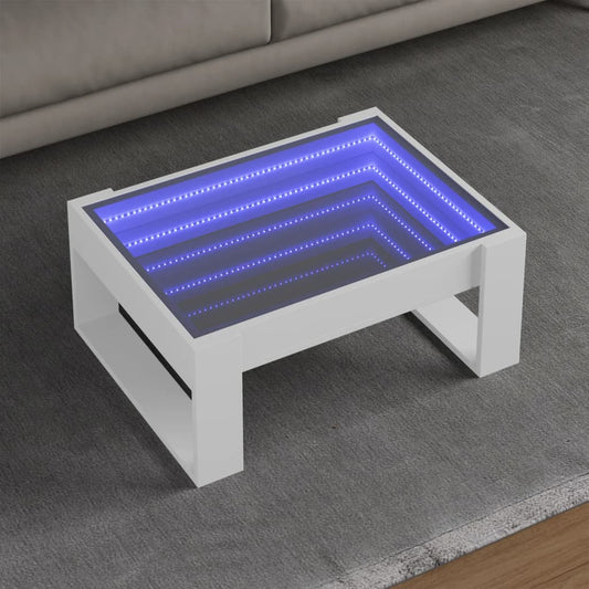 Table basse avec Infinity LED blanc 70x53x30 cm