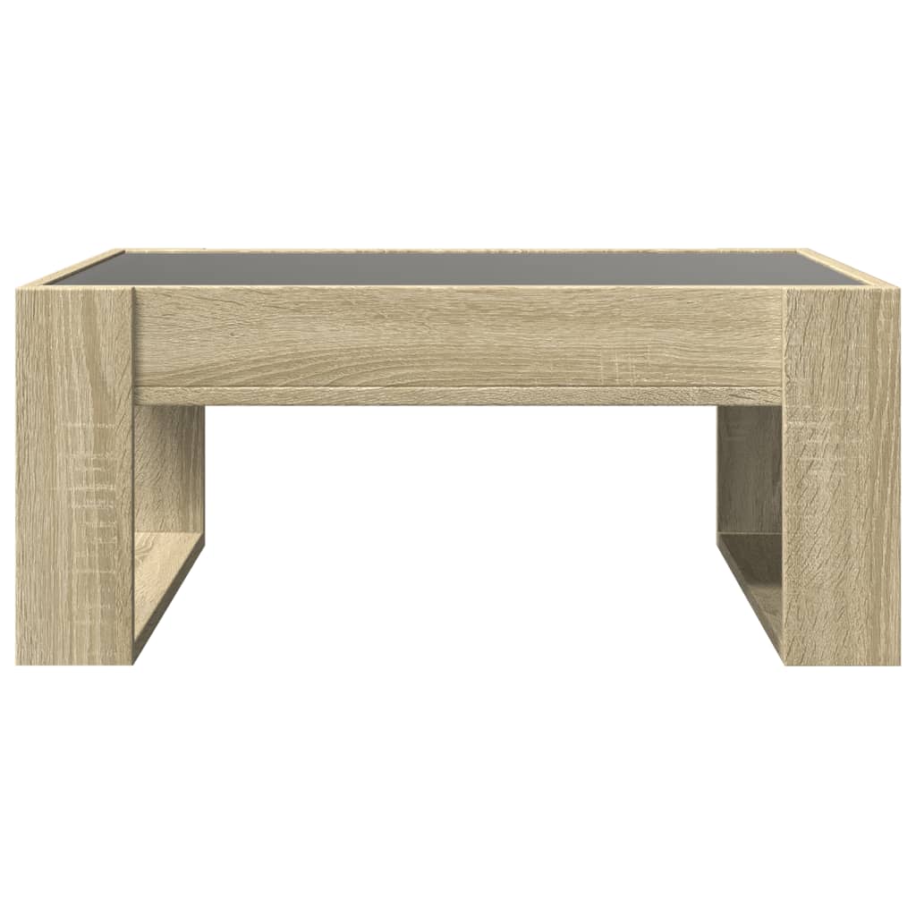 Table basse avec Infinity LED chêne Sonoma 70x53x30 cm