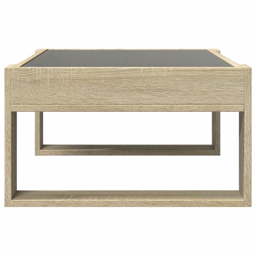Table basse avec Infinity LED chêne Sonoma 70x53x30 cm