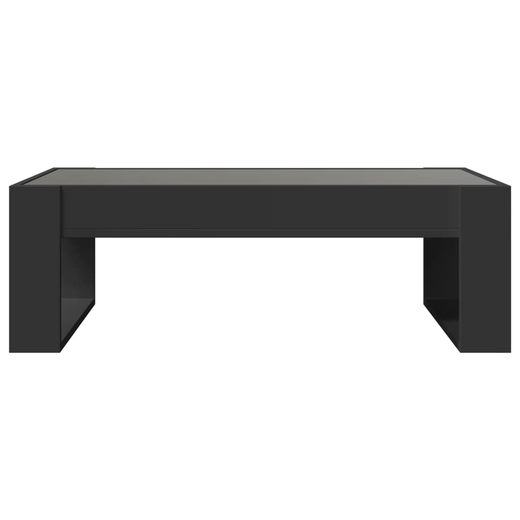 Table basse avec Infinity LED noir 90x53x30 cm