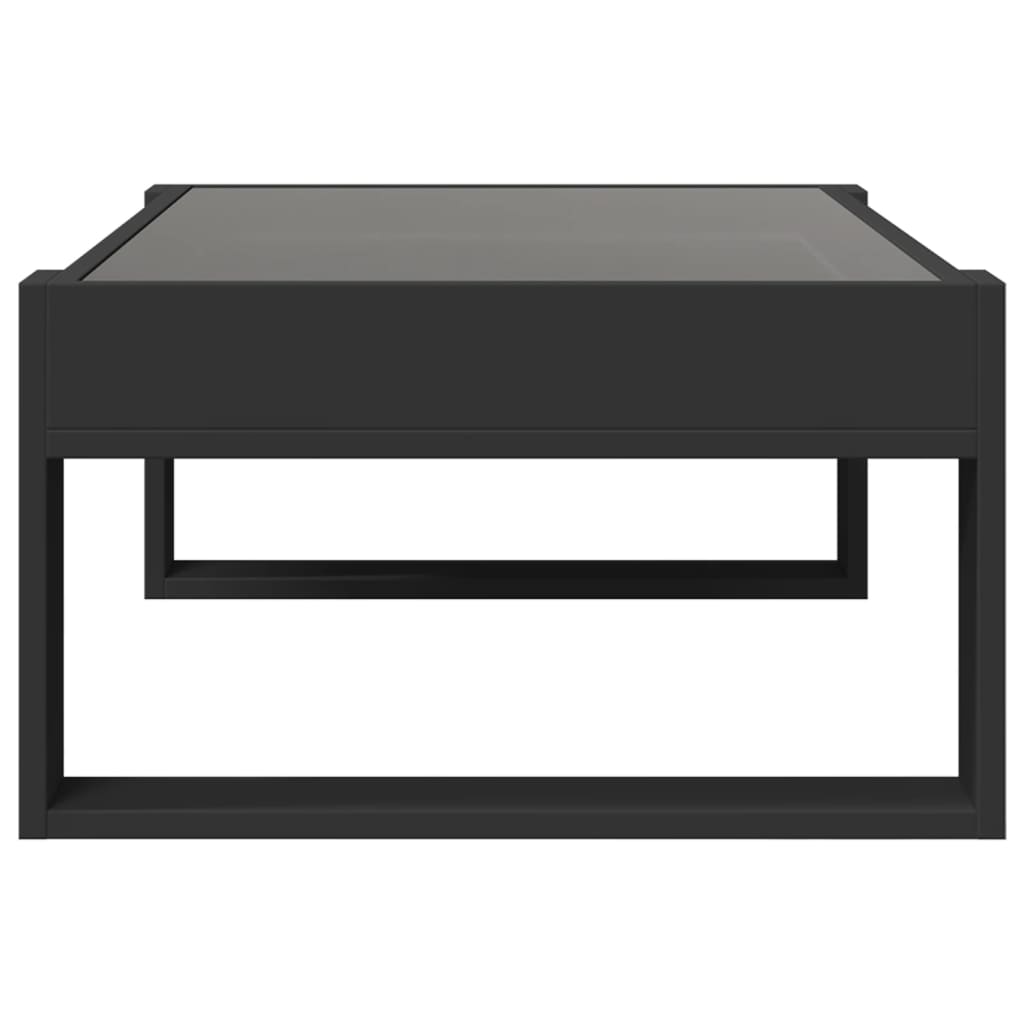 Table basse avec Infinity LED noir 90x53x30 cm