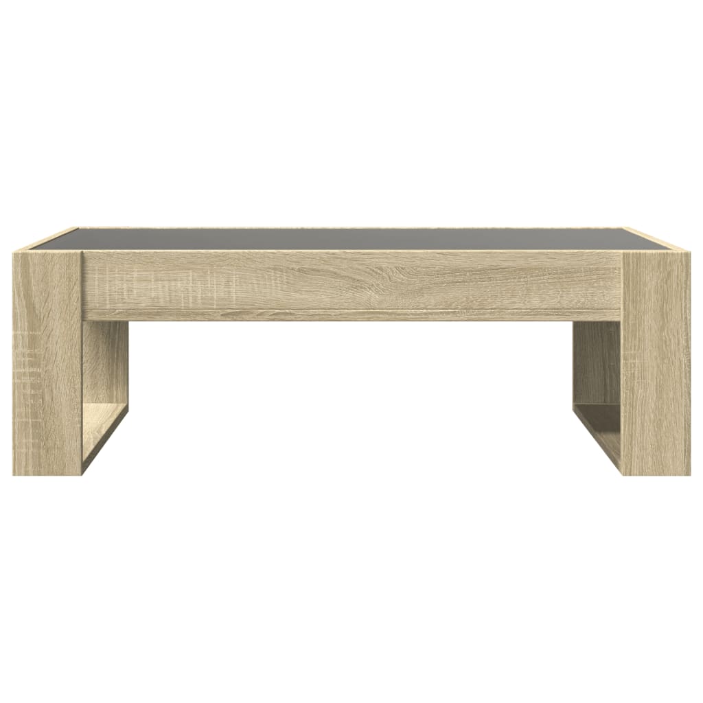 Table basse avec Infinity LED chêne Sonoma 90x53x30 cm