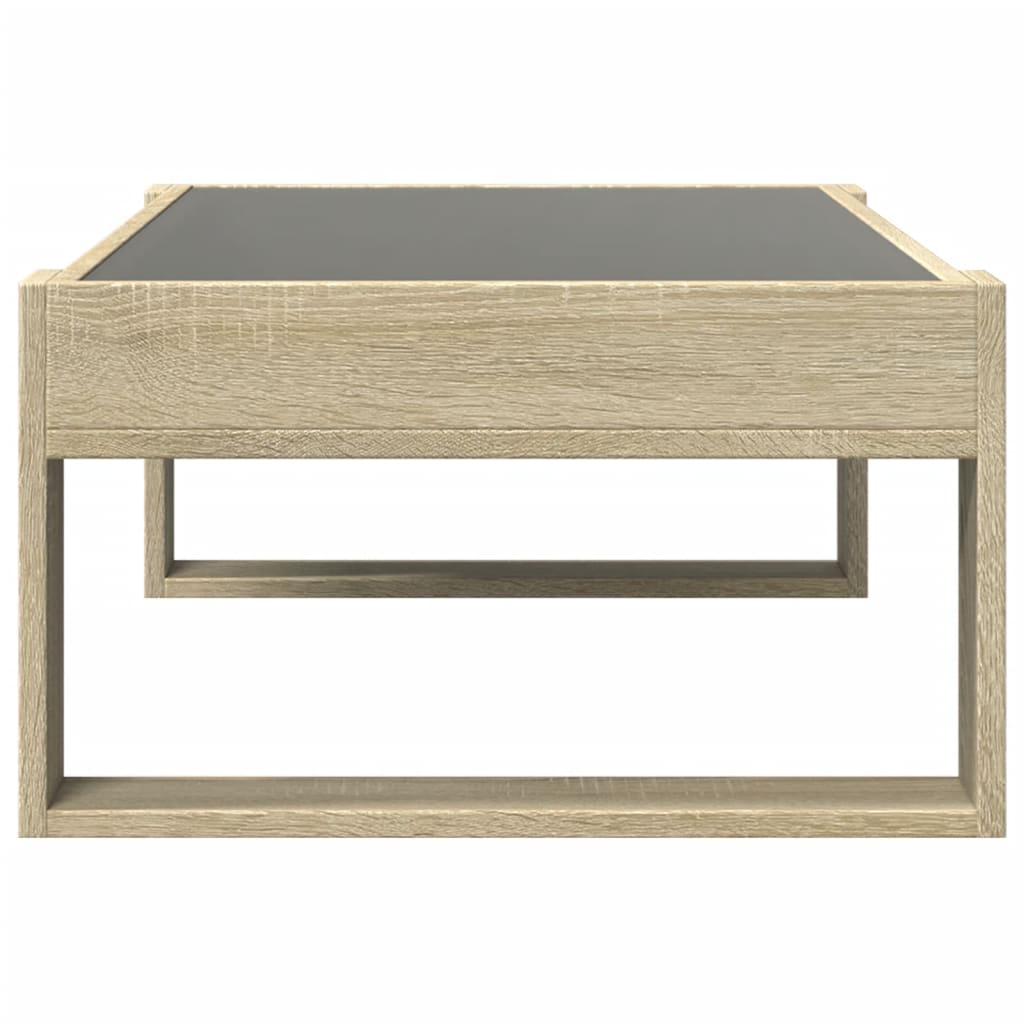 Table basse avec Infinity LED chêne Sonoma 90x53x30 cm