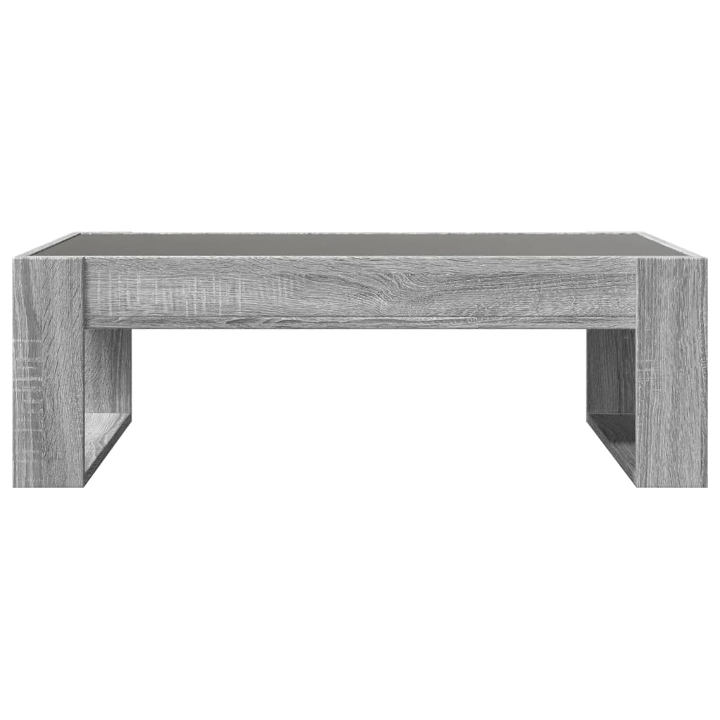 Table basse avec Infinity LED Gris Sonoma 90x53x30 cm