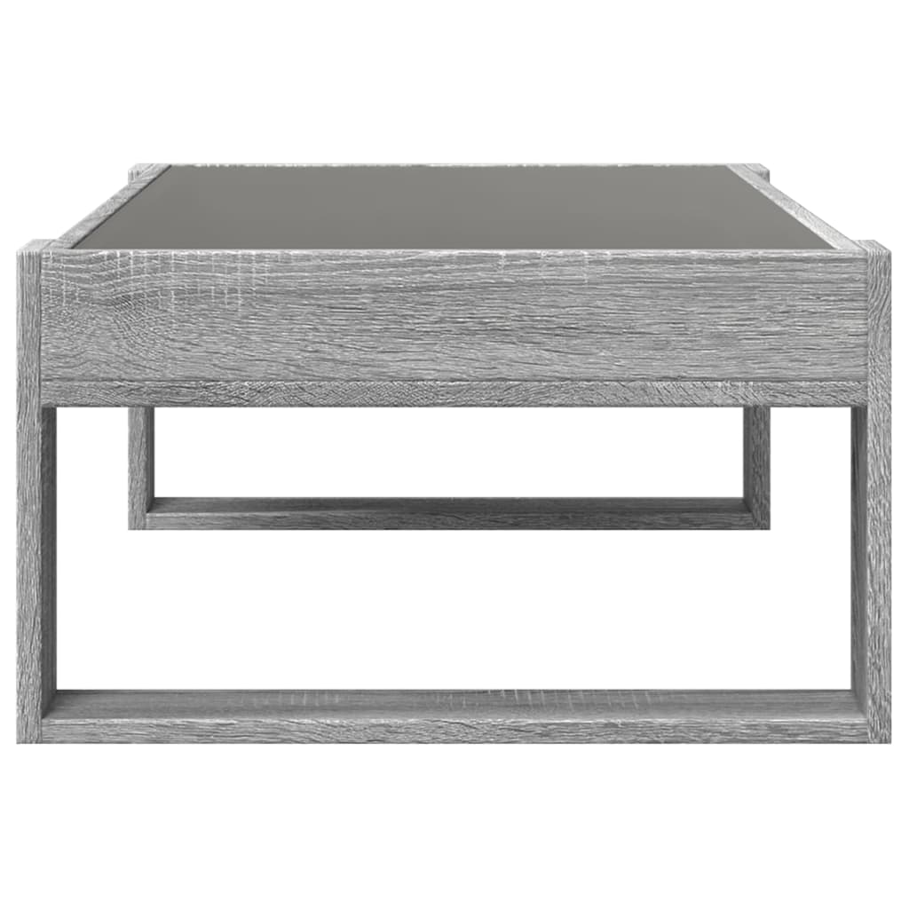 Table basse avec Infinity LED Gris Sonoma 90x53x30 cm