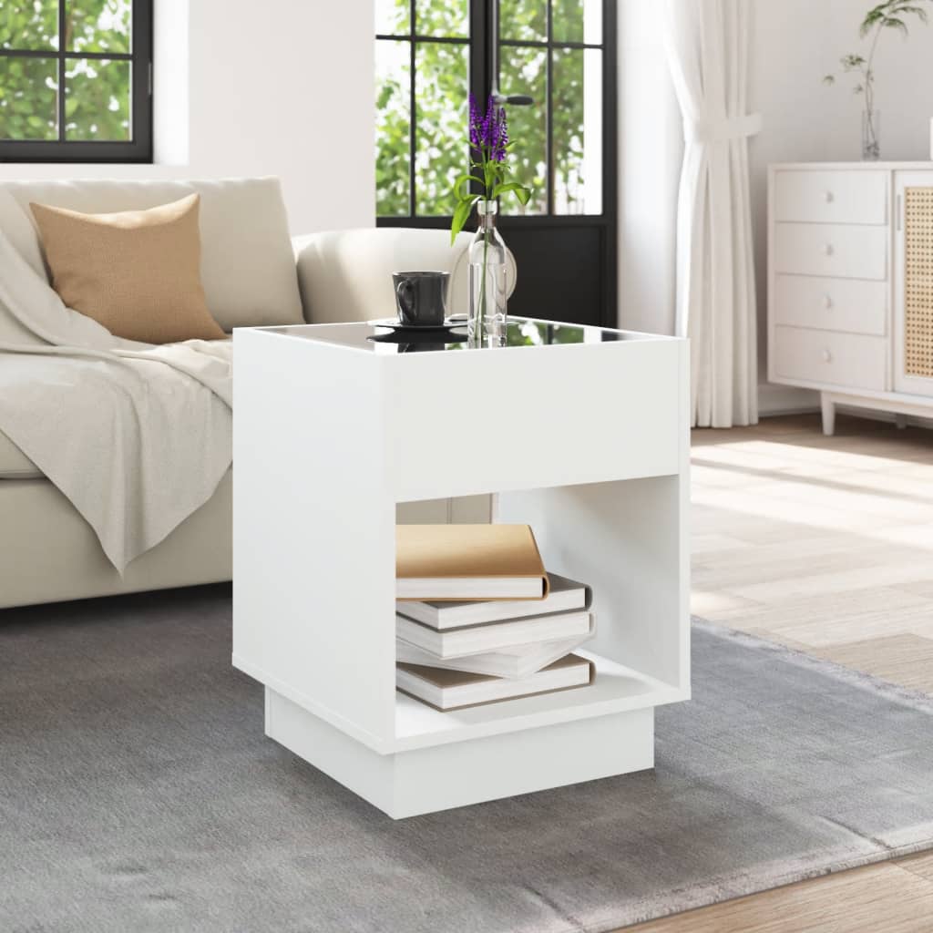 Table basse avec Infinity LED blanc 40x40x50 cm