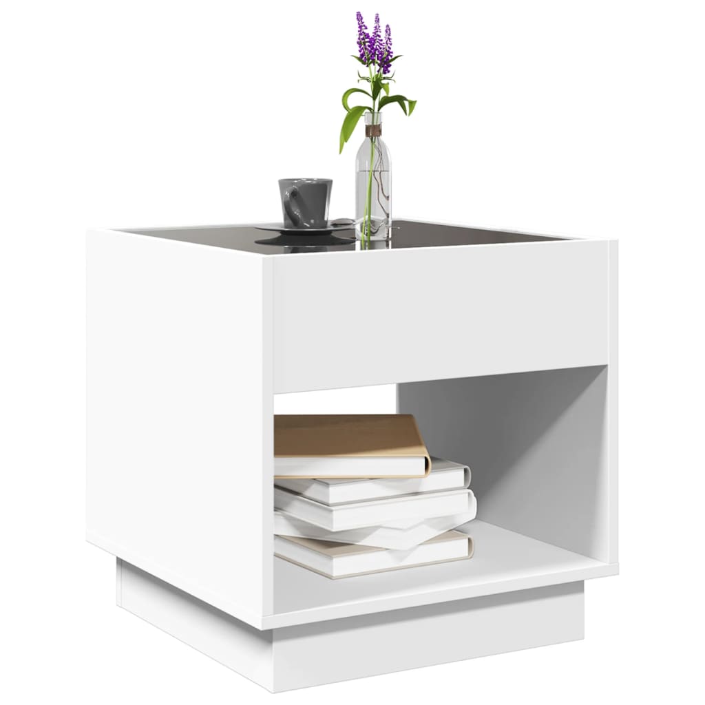 Table basse avec Infinity LED blanc 40x40x50 cm