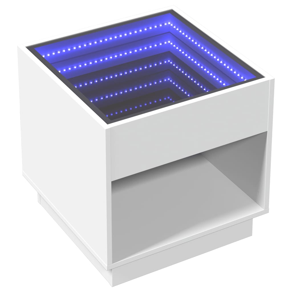 Table basse avec Infinity LED blanc 50x50x50 cm