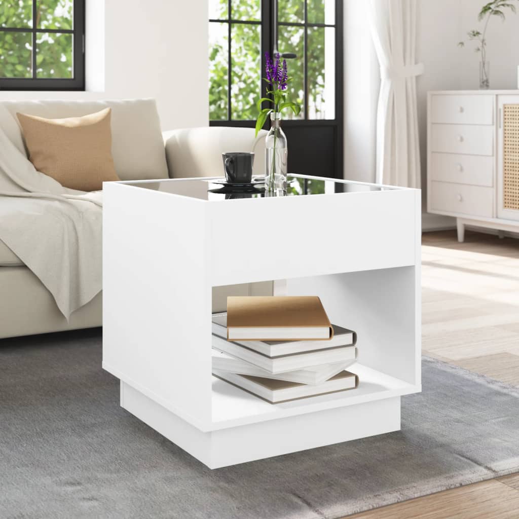 Table basse avec Infinity LED blanc 50x50x50 cm
