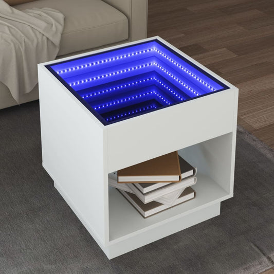 Table basse avec Infinity LED blanc 50x50x50 cm