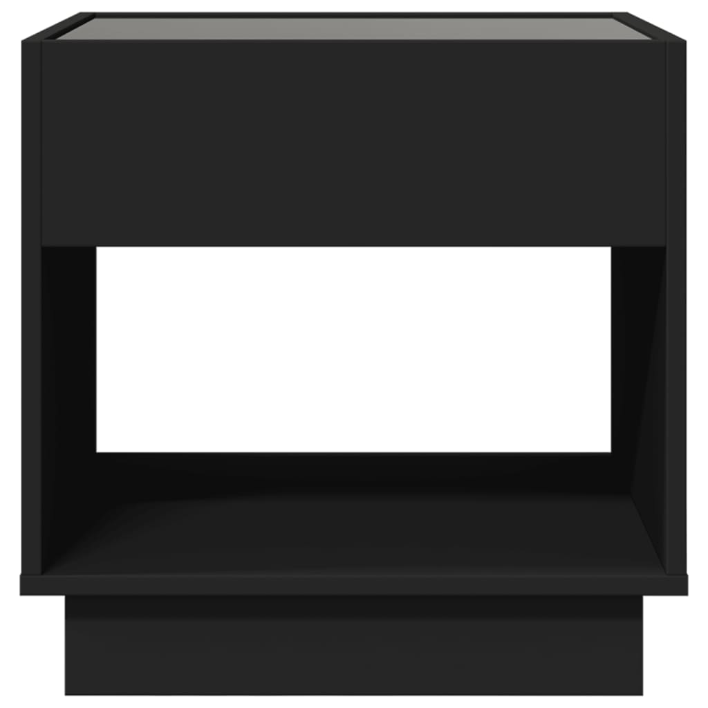 Table basse avec Infinity LED noir 50x50x50 cm
