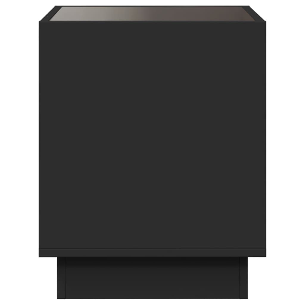 Table basse avec Infinity LED noir 50x50x50 cm