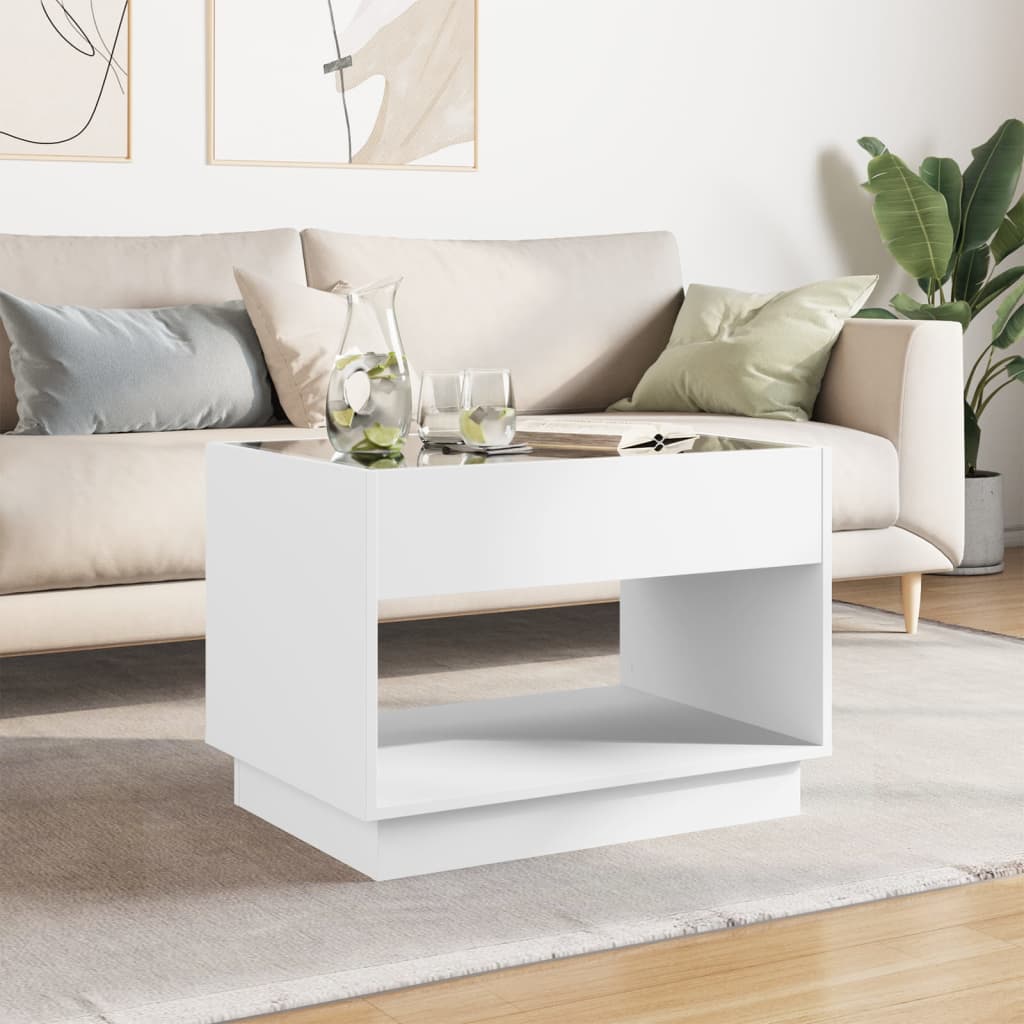 Table basse avec Infinity LED blanc 70x50x50 cm