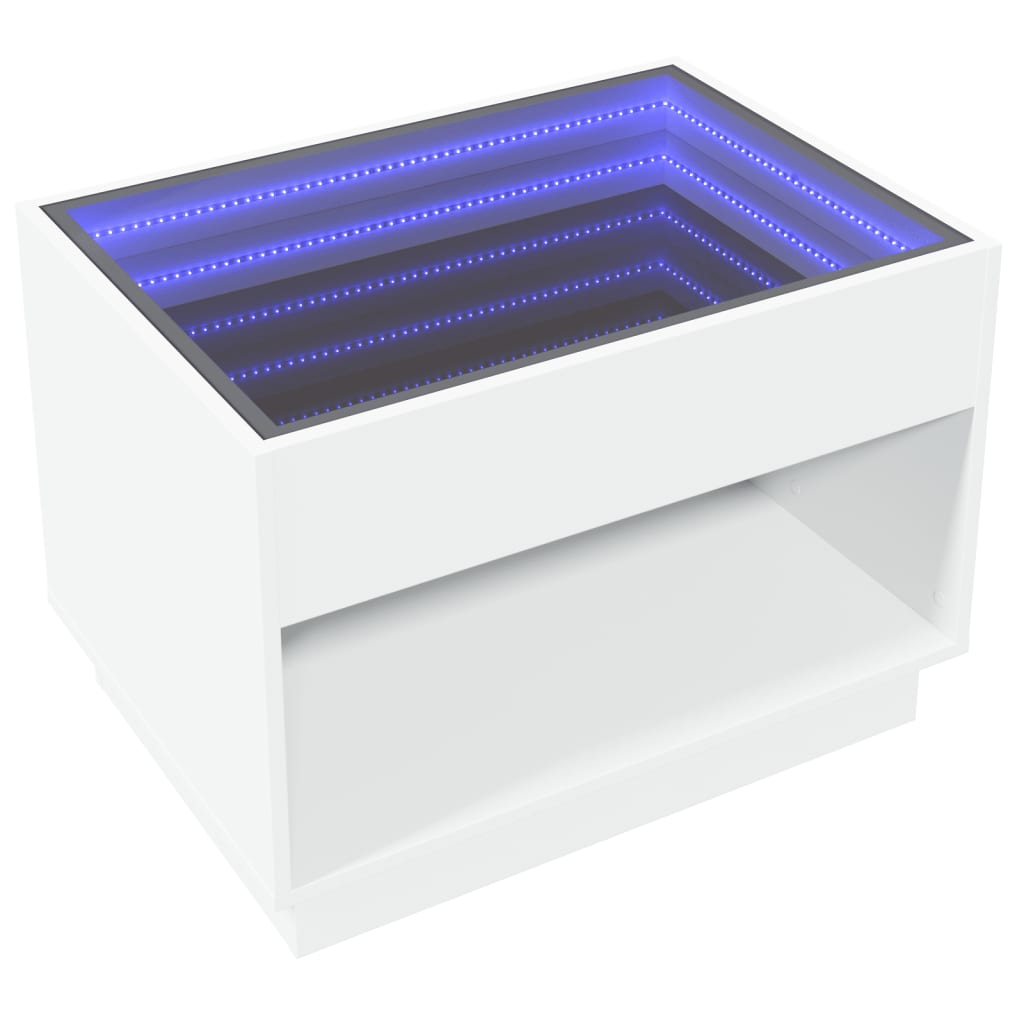 Table basse avec Infinity LED blanc 70x50x50 cm