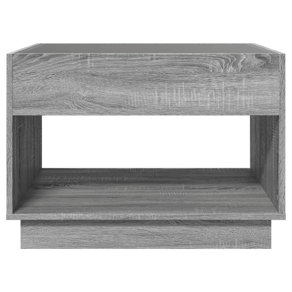 Table basse avec Infinity LED Gris Sonoma 70x50x50 cm