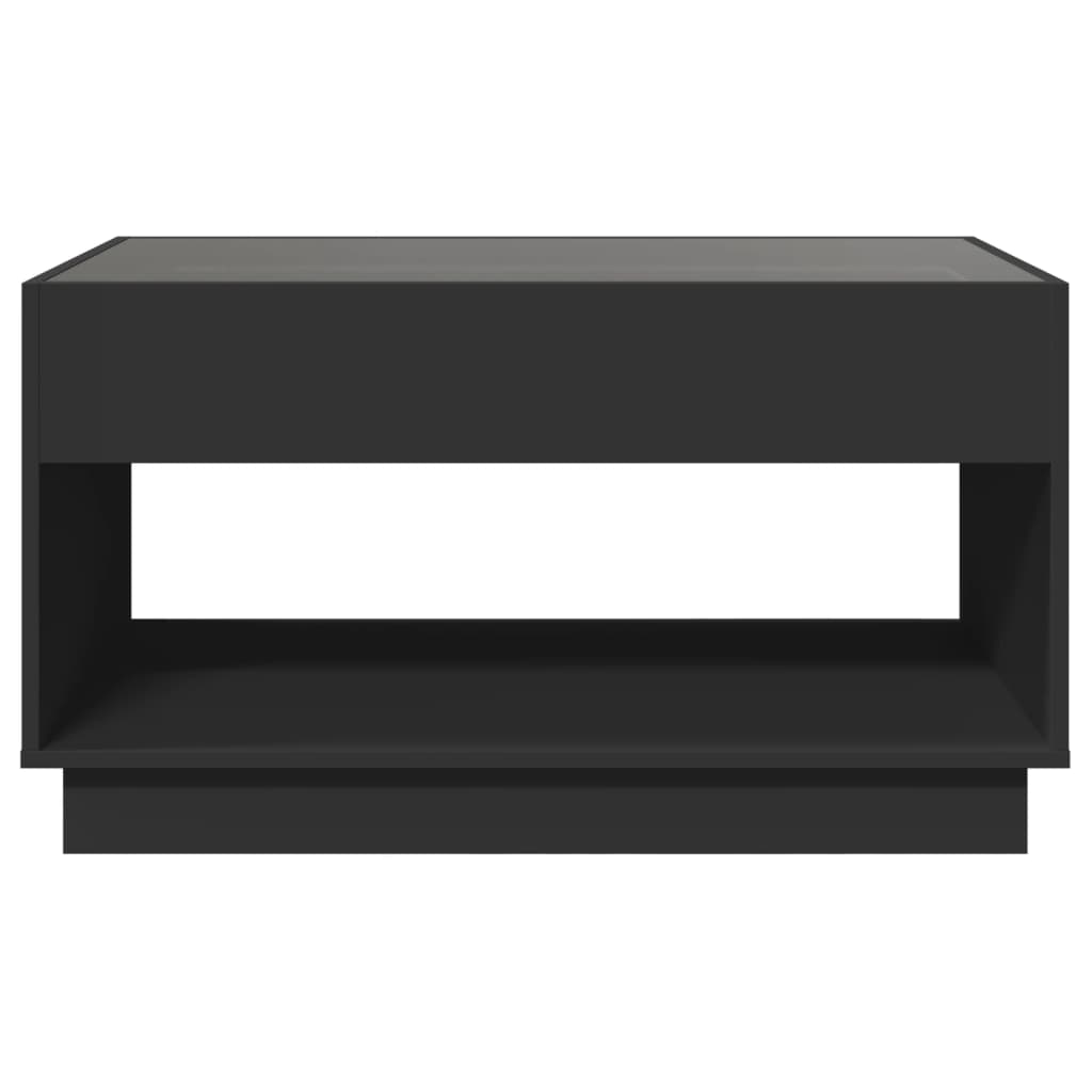 Table basse avec Infinity LED noir 90x50x50 cm