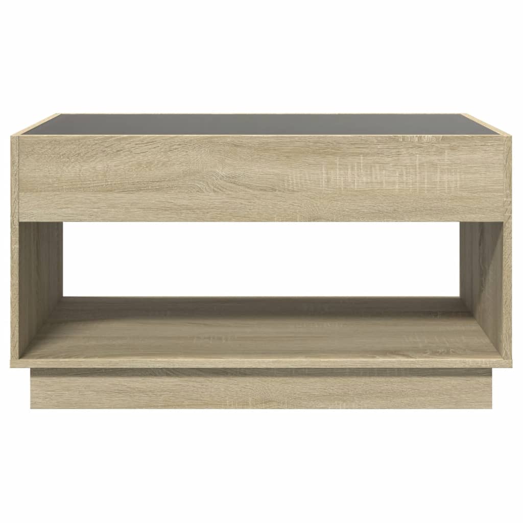 Table basse avec Infinity LED chêne Sonoma 90x50x50 cm