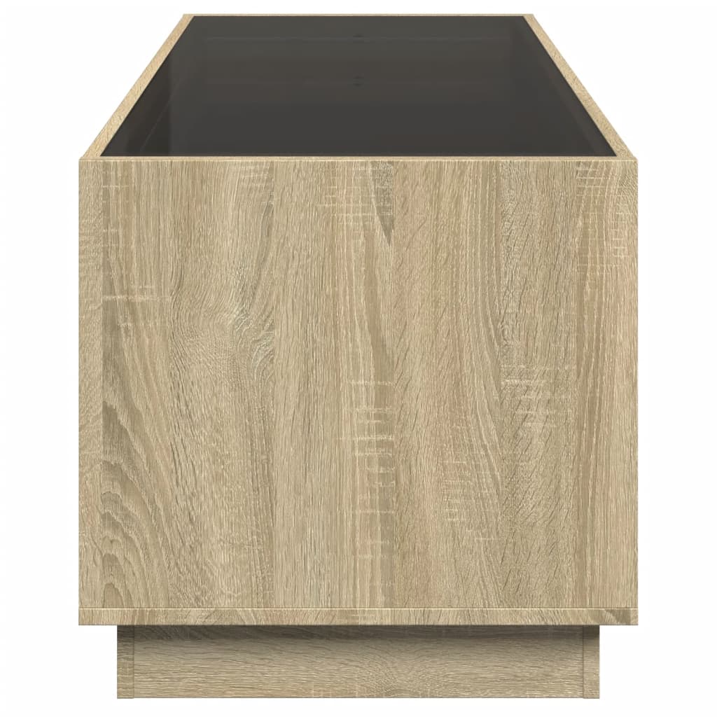 Table basse avec Infinity LED chêne Sonoma 90x50x50 cm