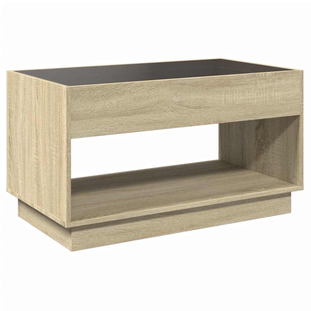 Table basse avec Infinity LED chêne Sonoma 90x50x50 cm