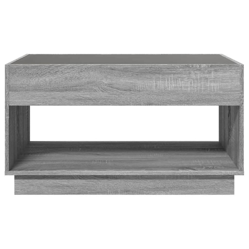 Table basse avec Infinity LED Gris Sonoma 90x50x50 cm
