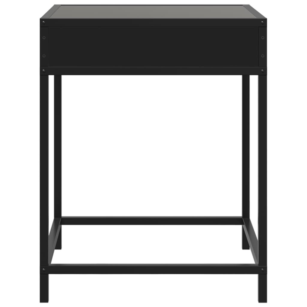 Table basse avec Infinity LED noir 40x40x51 cm