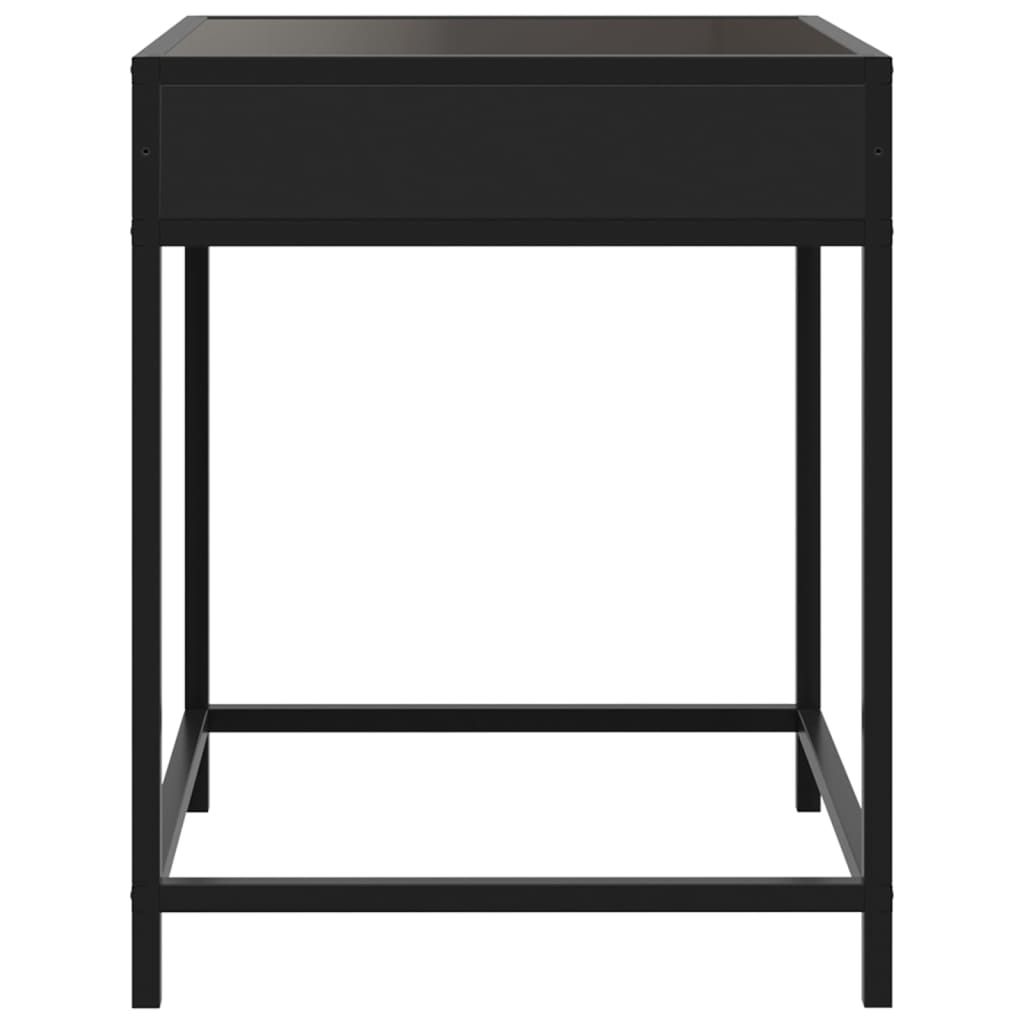 Table basse avec Infinity LED noir 40x40x51 cm