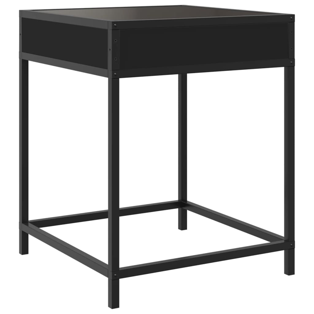 Table basse avec Infinity LED noir 40x40x51 cm