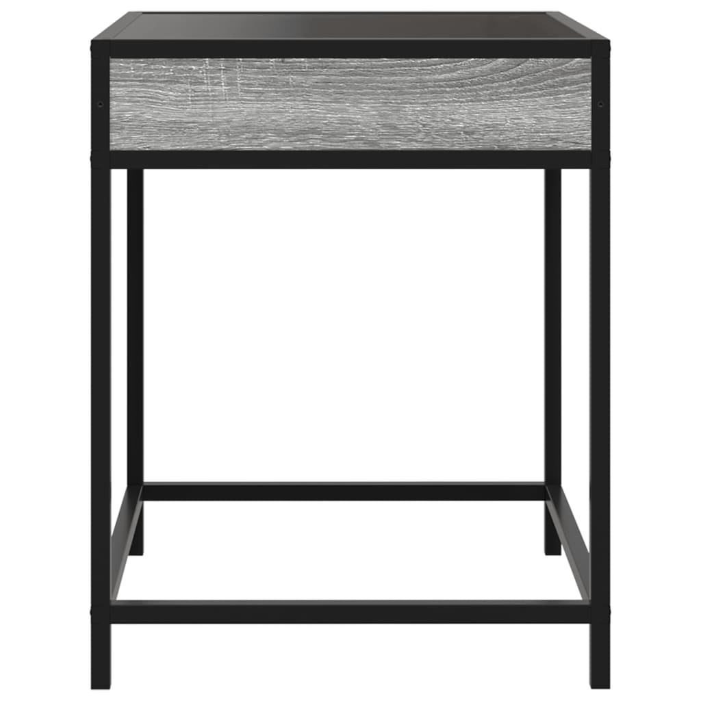 Coffee table with Infinity LED Gray Sonoma 40x40x51 cm