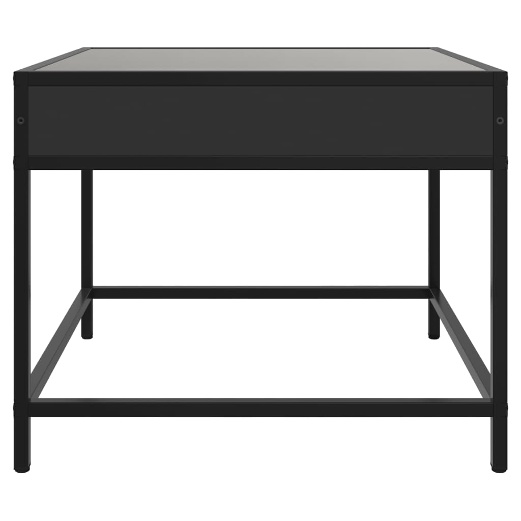 Table basse avec Infinity LED noir 50x50x41 cm