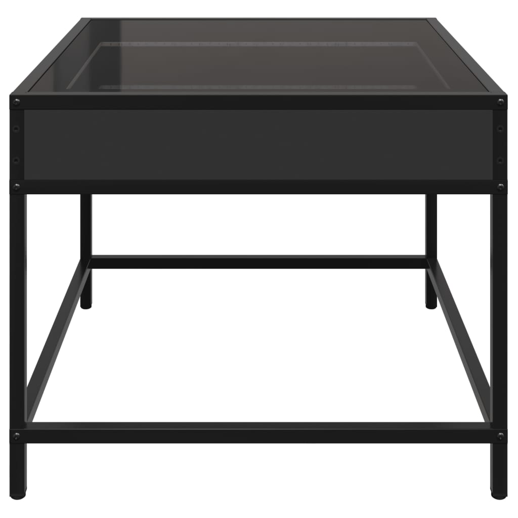 Table basse avec Infinity LED noir 50x50x41 cm